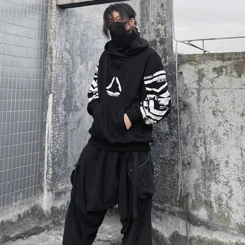 2024 Men Original Design Futurn Technology Design Sense Tactical Hoodies Y2K High Street Punk Style Long Sleeve Techwear Tops