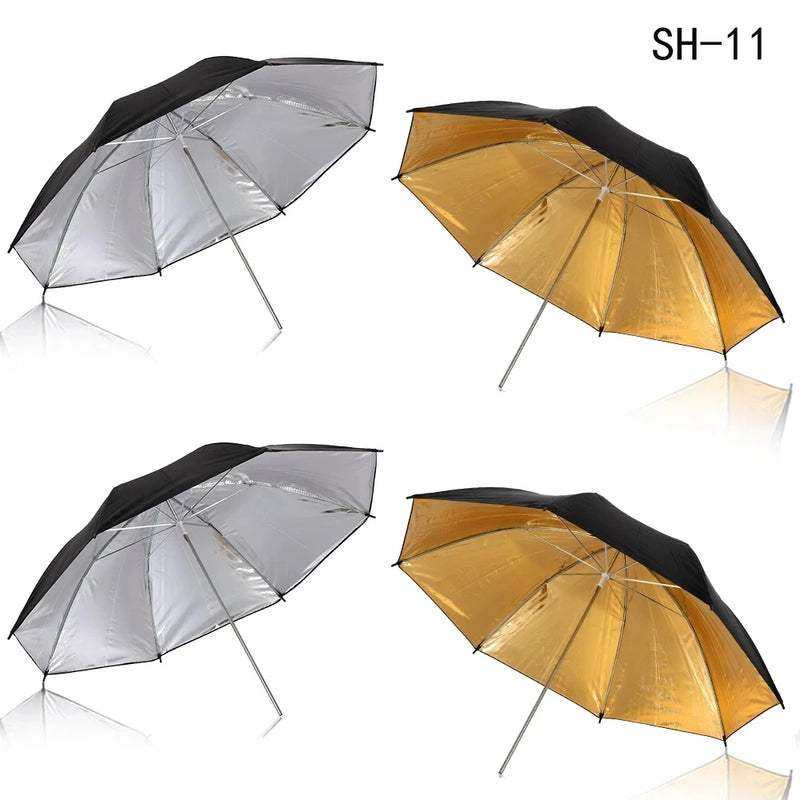 4 Pcs 83cm Photo Studio Umbrella Photography Photo Video Light White Reflector Umbrella Without Stand Gold Sliver Black 3 Color