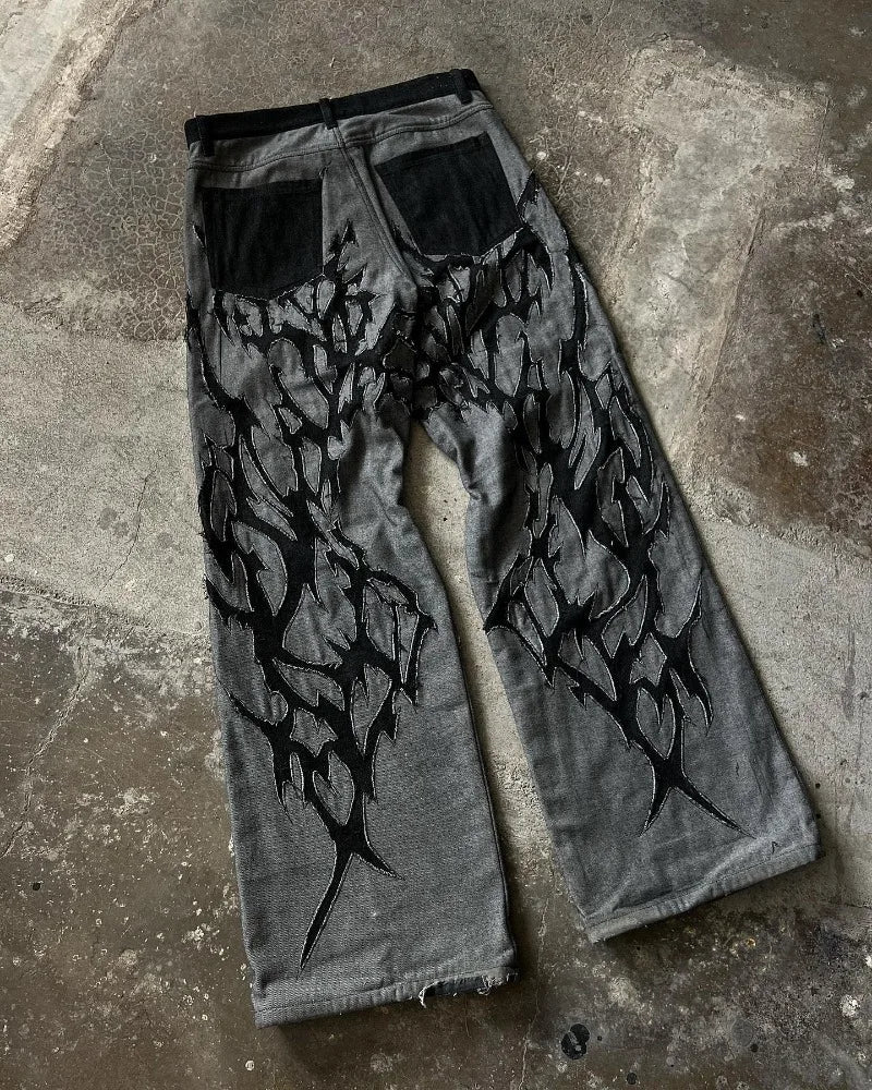 Raw Edge Washed Jeans