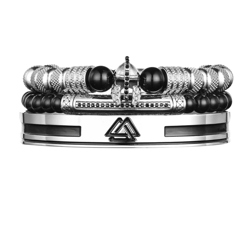 Mens Viking Logo Cuff Bracelet