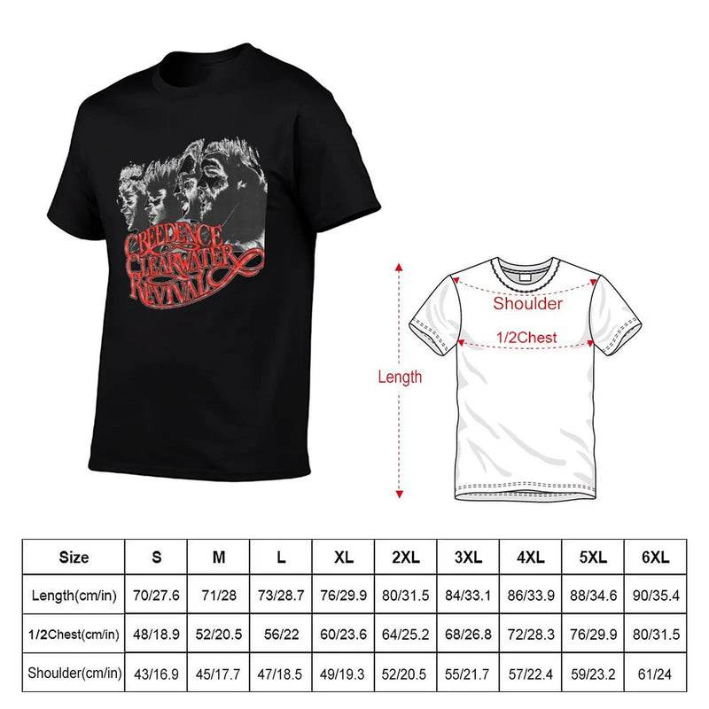 creedence clearwater revival ccr pro retro vintage looking rock T-Shirt Blouse shirts graphic tee mens graphic t-shirts pack