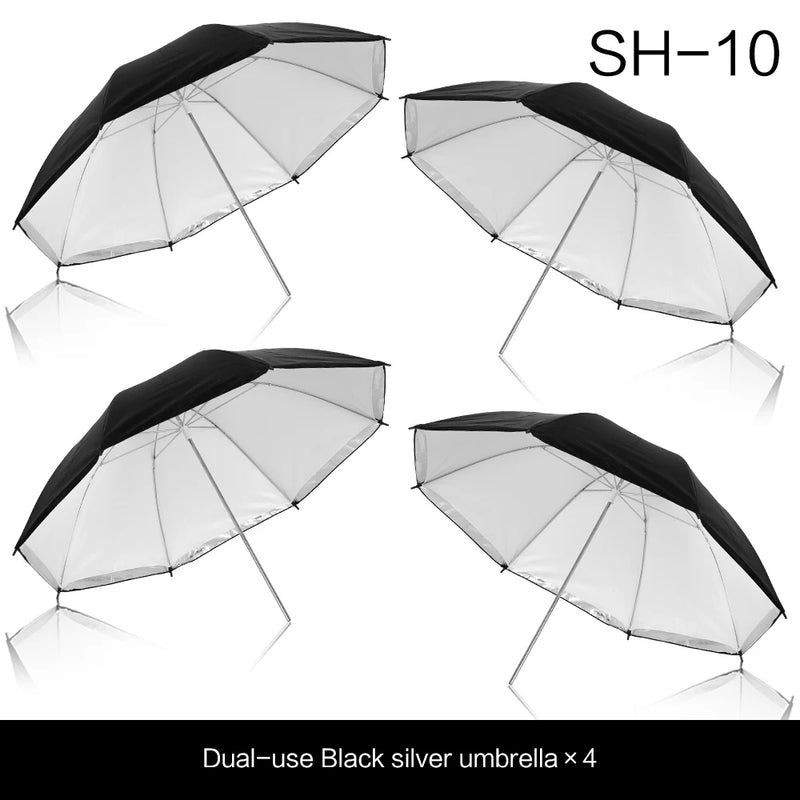 4 Pcs 83cm Photo Studio Umbrella Photography Photo Video Light White Reflector Umbrella Without Stand Gold Sliver Black 3 Color